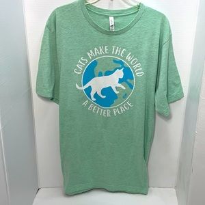 "Cats Make the World a Better Place" T-Shirt Unisex Sixe 2XL